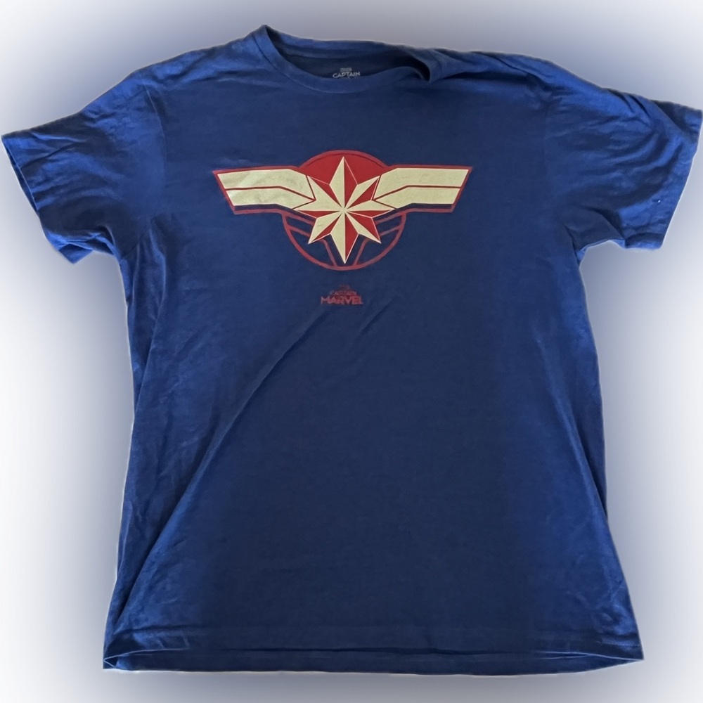 Captain Marvel Logo T-Shirt – Blue (2019)